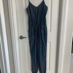 Faux Denim Jumpsuit